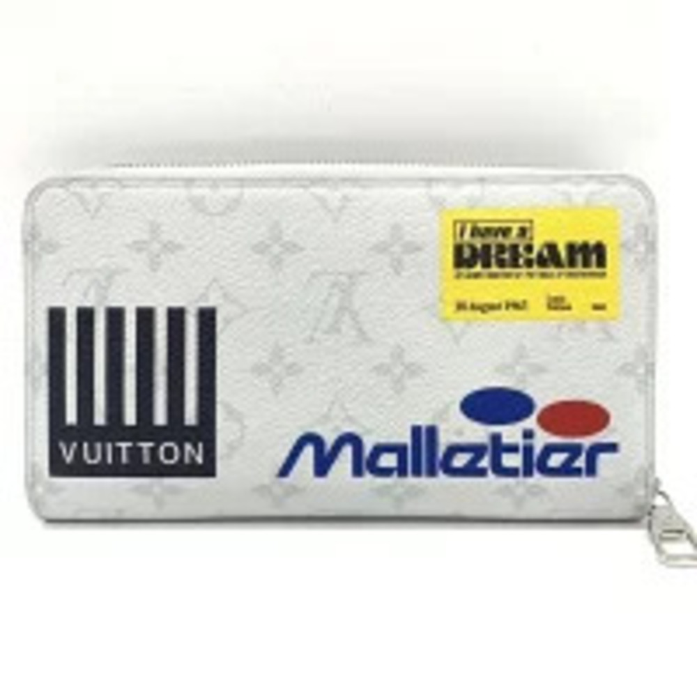 Louis Vuitton Zippy Organizer Gray Story Round Zipper View 2